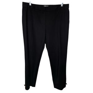 Kate Spade Sz 10 Cropped Black Pants Gold Bow at Hem